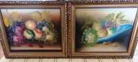 2 tablouri înrămate "Fructele Toamnei" 25/30 cm