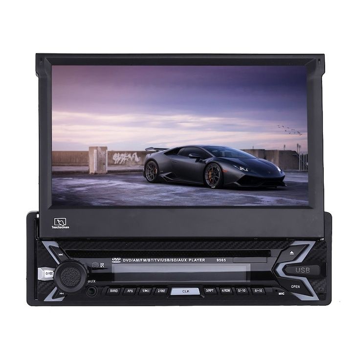 Медиен плейър 7" с тъчскрийн DVD, MP3, MP4, bluetooth, 1DIN