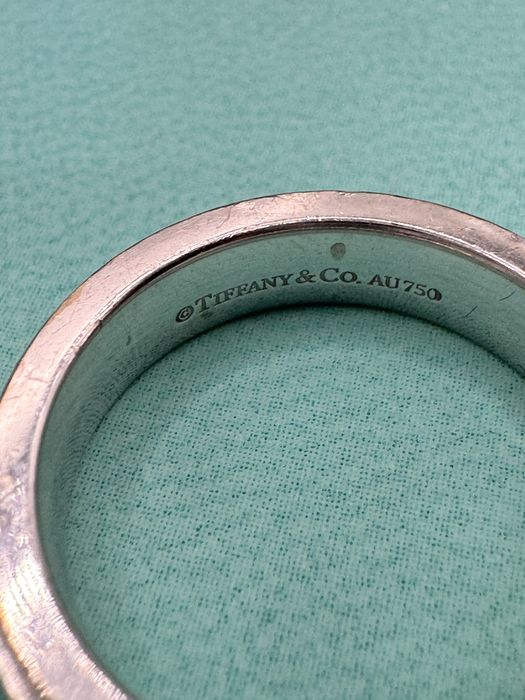 Inel Tiffany & Co aur alb cu rose