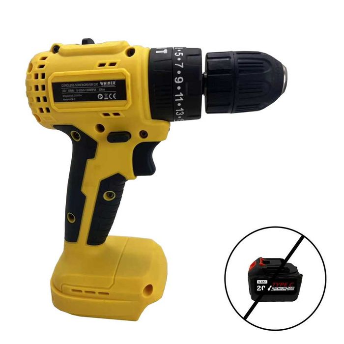 Masina gaurit / infiletat 20V 50Nm 10mm WAINER D20 fără acumulator