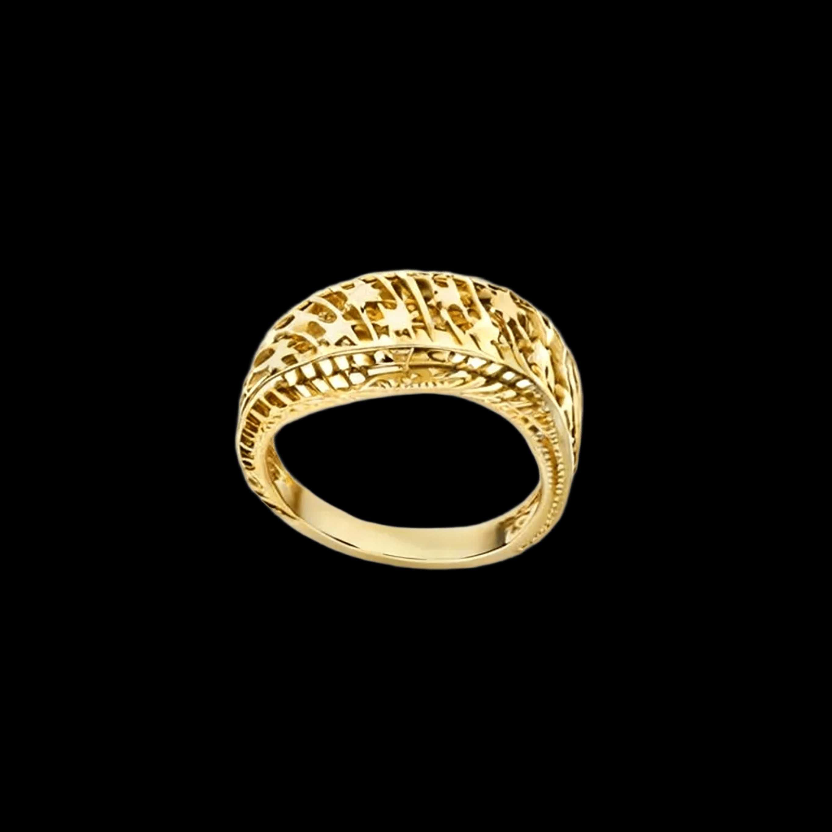 Inel din aur 14k model armonie stelara