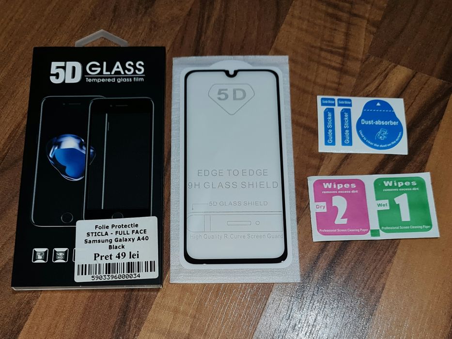 Folie sticla full cover originala SuperGlass Samsung Galaxy A40 A405