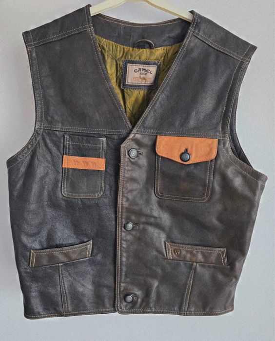 Vand vesta piele veritabila Camel