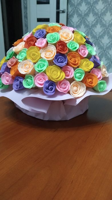 Розочки букет ручной работы продам