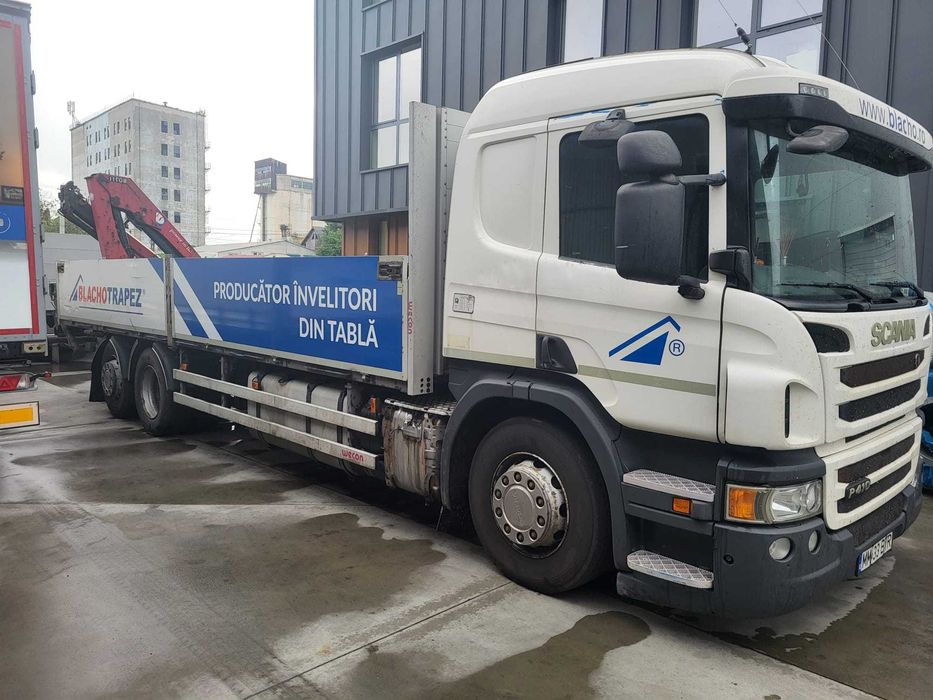 Camion  Scania P410 cu Macara+Remorca wecon