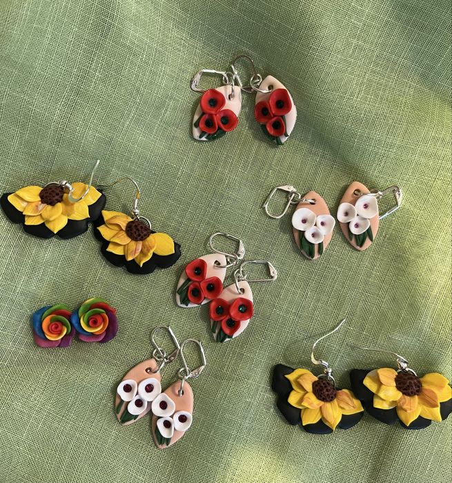 Cercei handmade din fimo