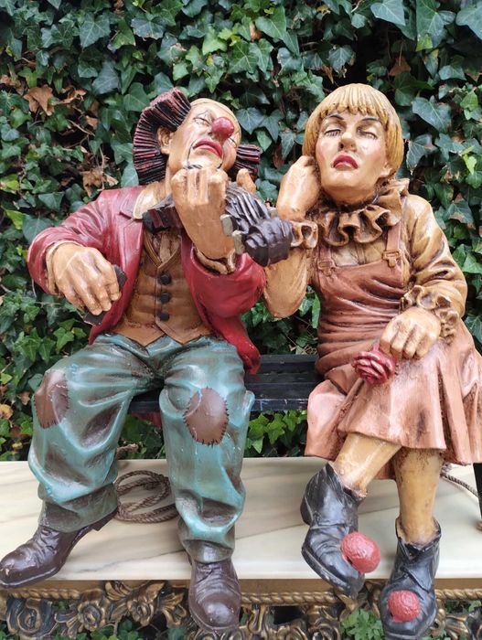 Романтична цинкова влюбена двойка от 1901г