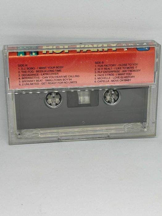 caseta audio,unicat MTV, Hot party, dj bobo, fun factory, capella