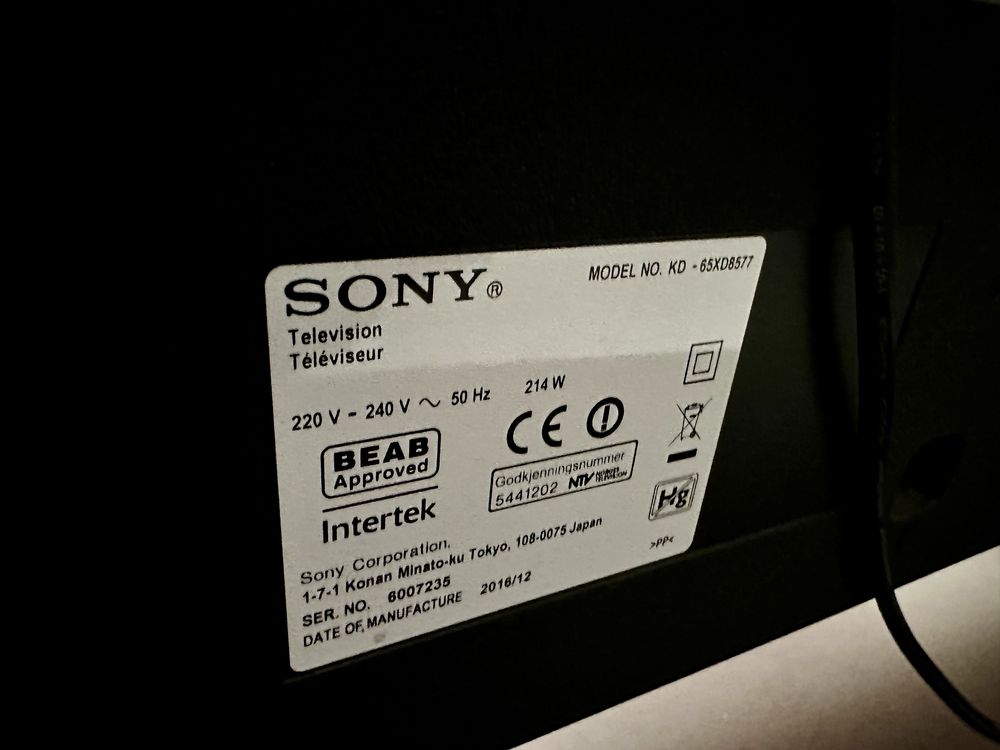 Телевизор Sony KD-65XD8577