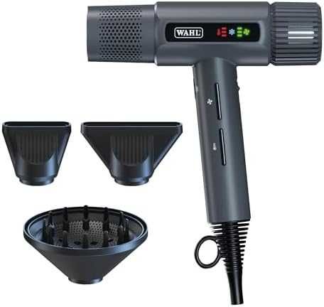 Нов Тих мощен сешоар Wahl Vanquish с 3 накрайника и памет функция коса