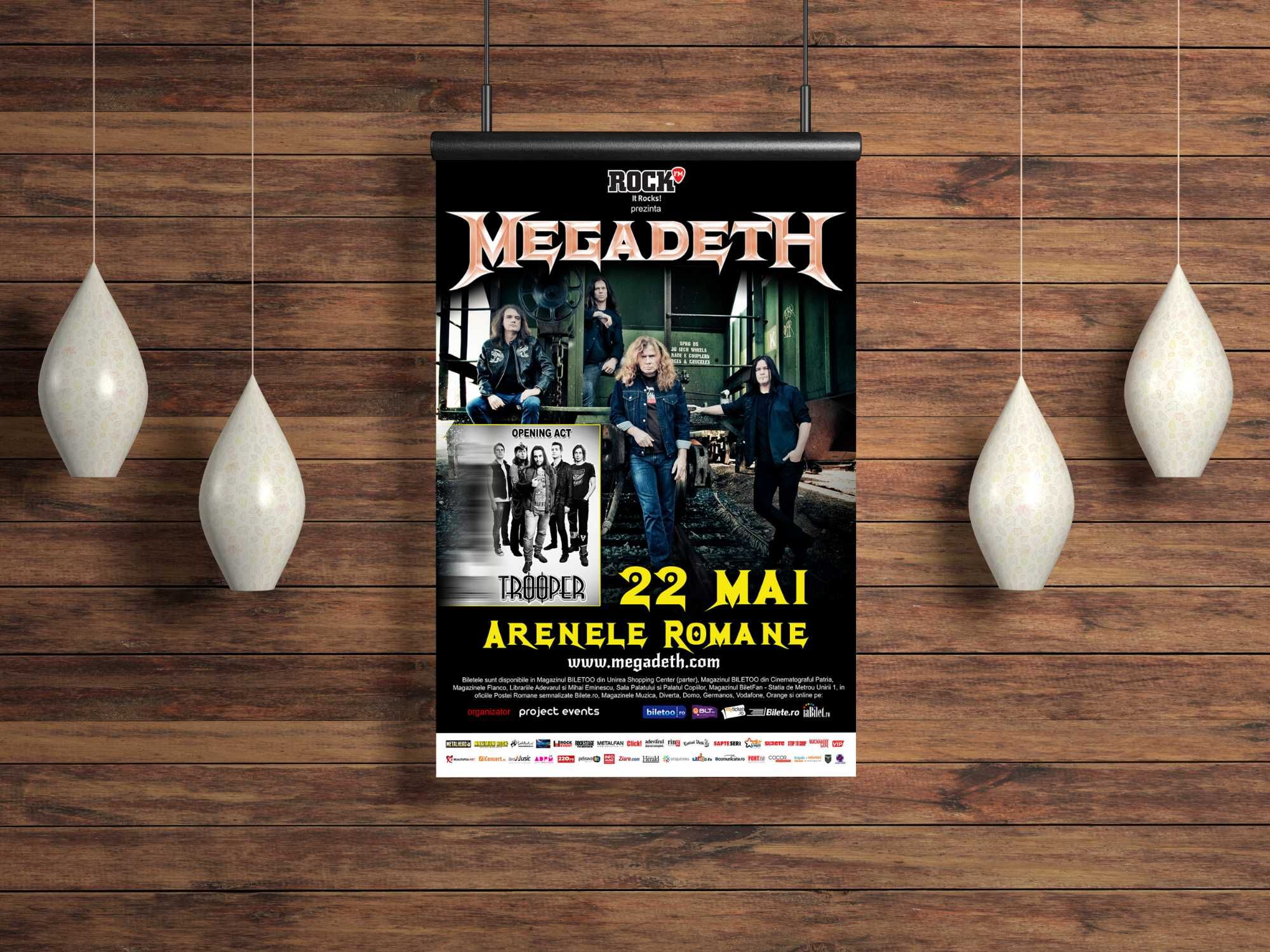 Megadeth - Poster Romania - Arenele Romane