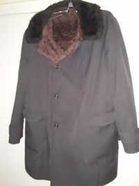 Пальто мужское теплое 50 52 размера с меховой подкладкой.