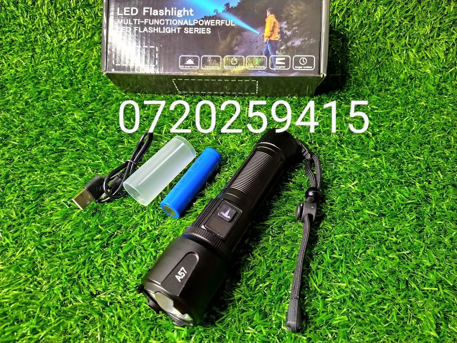 Lanterna profesionala Laser LED, A57 Model Nou, Distanta 1300m, Afisaj