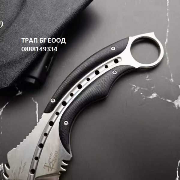 Тактически нож Karambit Карамбит с полимерна кания Тод Бег Full Tang