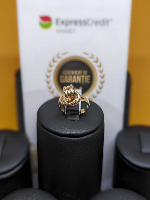 Inel aur 14K 2.7g ag.7 Podu Ros 49291 - Garantie 2 Ani!