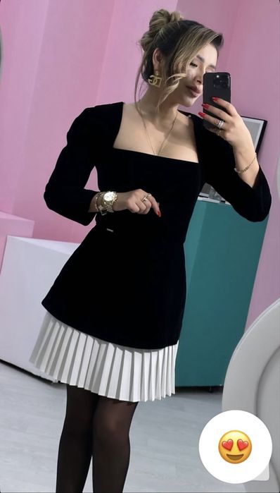 Мини Платье из бархата 46 размер