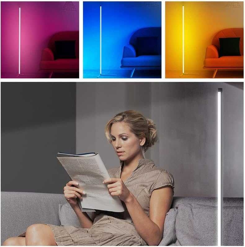 Смарт RGB ъглова LED подова лампа, 155CM димируема