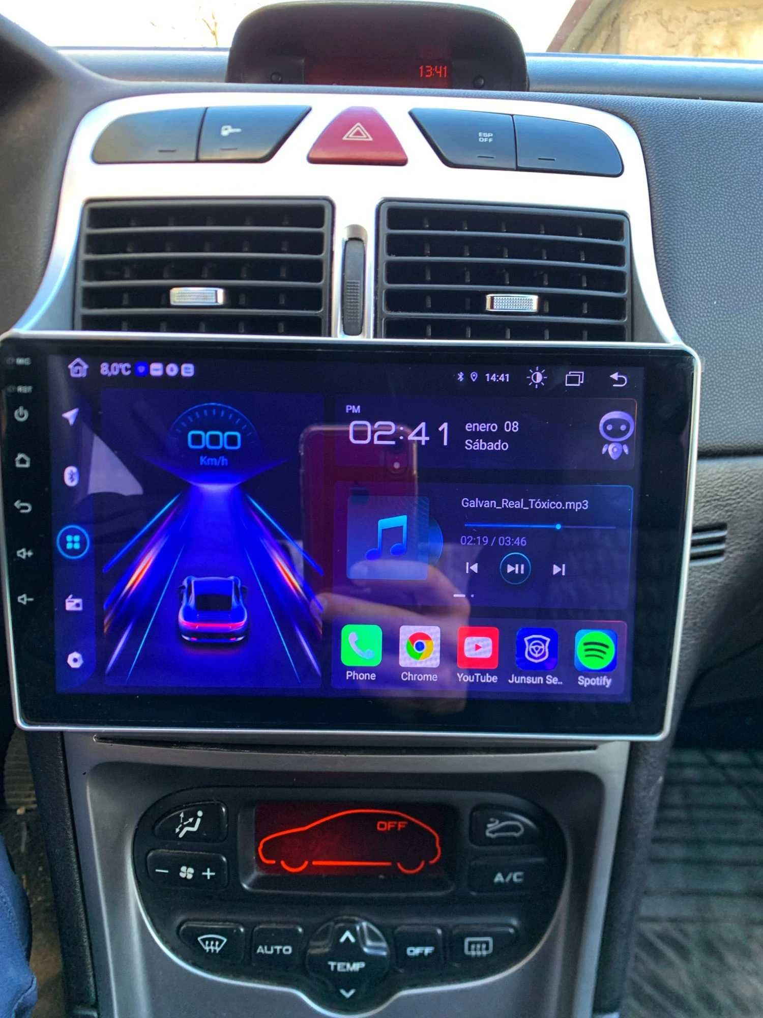 Navigatie GPS Android 13 Dedicata Peugeot 307 - QLed DSP CarPlay