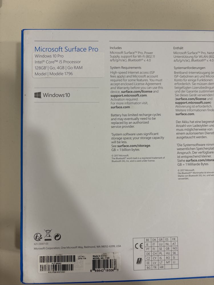 Ноутбук Microsoft Surface Pro
