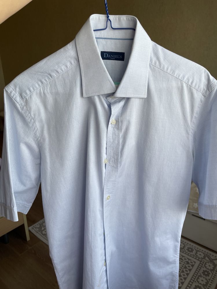 Рубашка фирменная натуральная ткань х/б размер 46-48, М