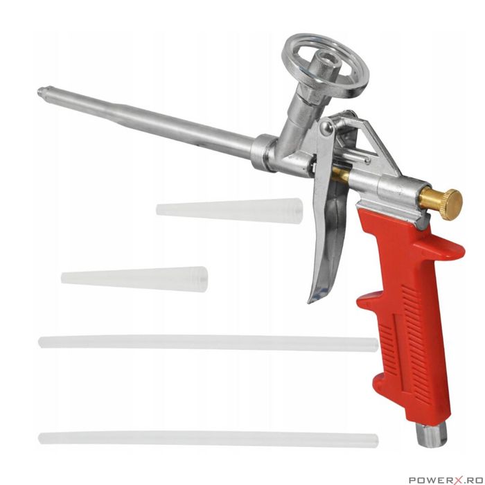 Pistol din metal pentru aplicarea spumei, gri, Verke