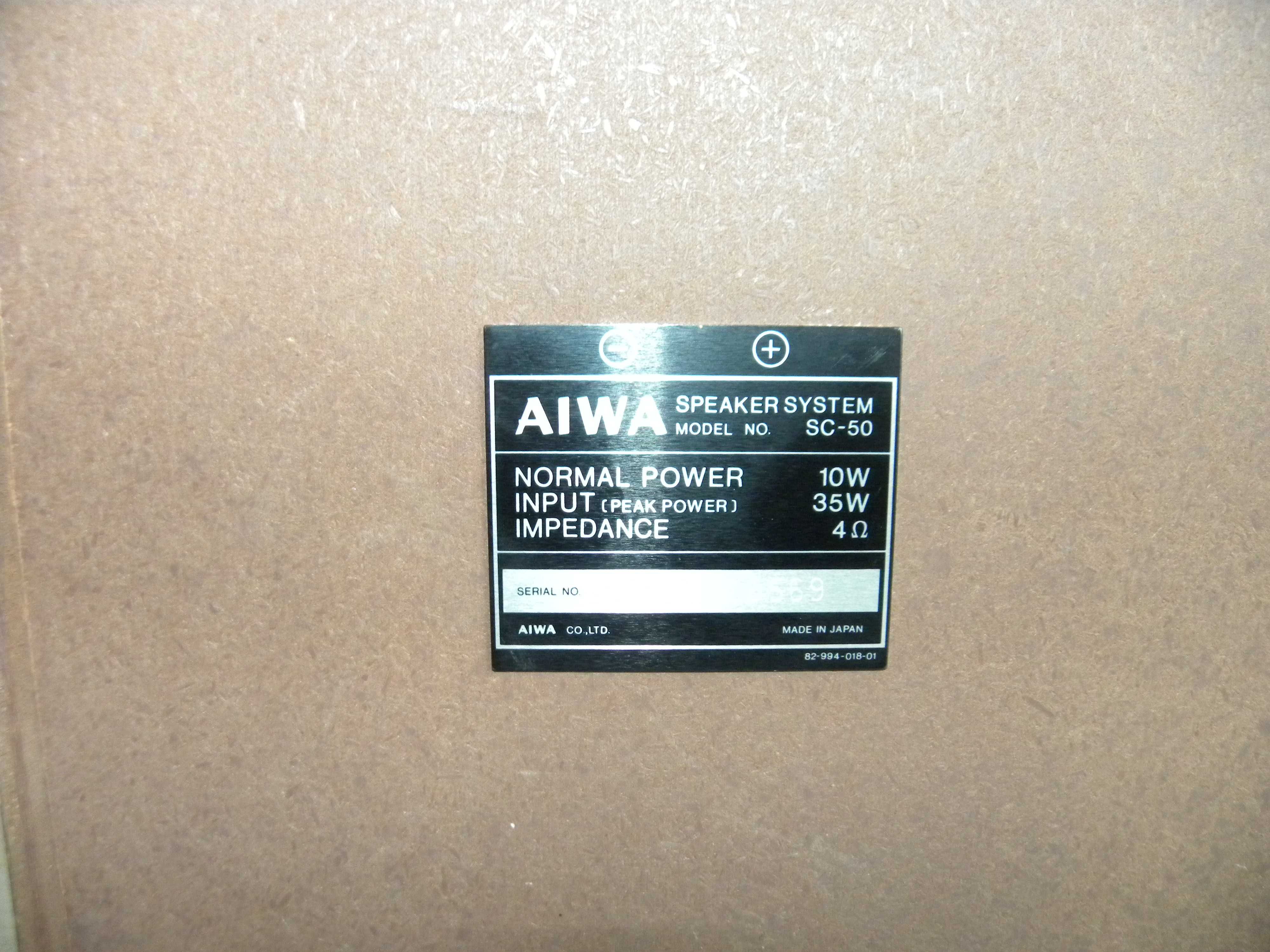 Real Vintage Boxe Aiwa SC-50 Foarte Rare. (1975`)