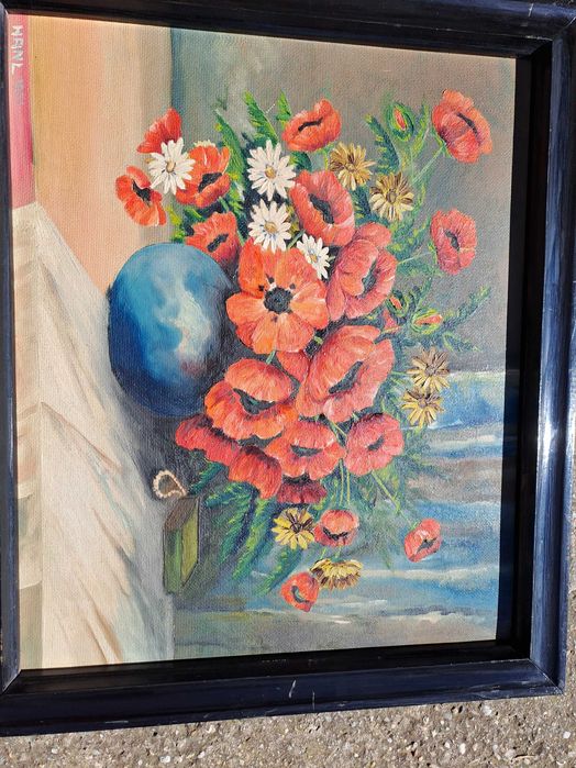 tablou pictura pe pfl 56/66 cm semnat datat 1951