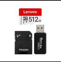 Lenovo micro SD card 512 Gb + USB card reader + adaptor micro SD