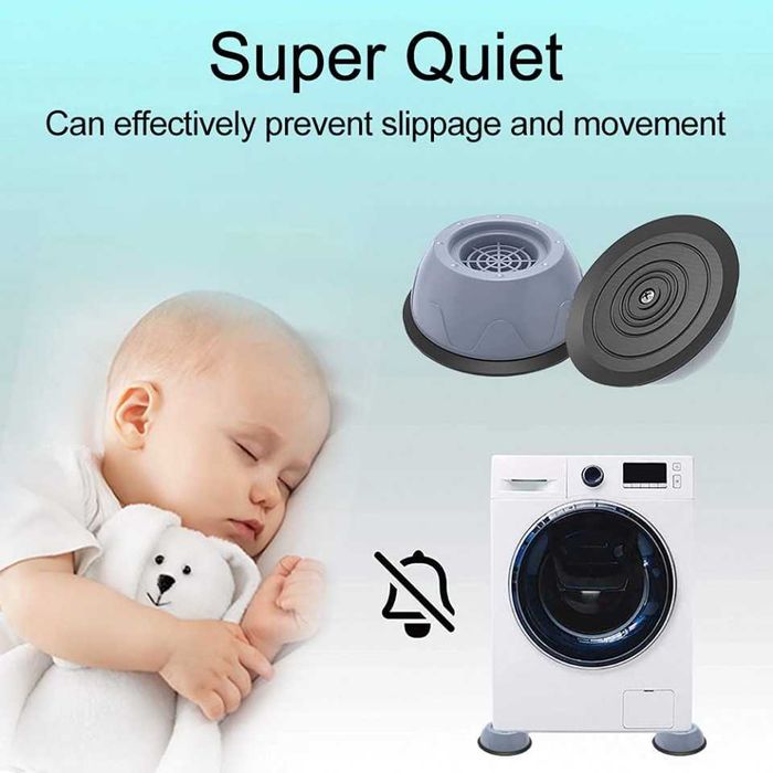 Set 4 picioare, anti-zgomot si antiderapante vibratii masina de spalat