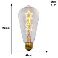 2бр. LED крушки Едисон "звезди"