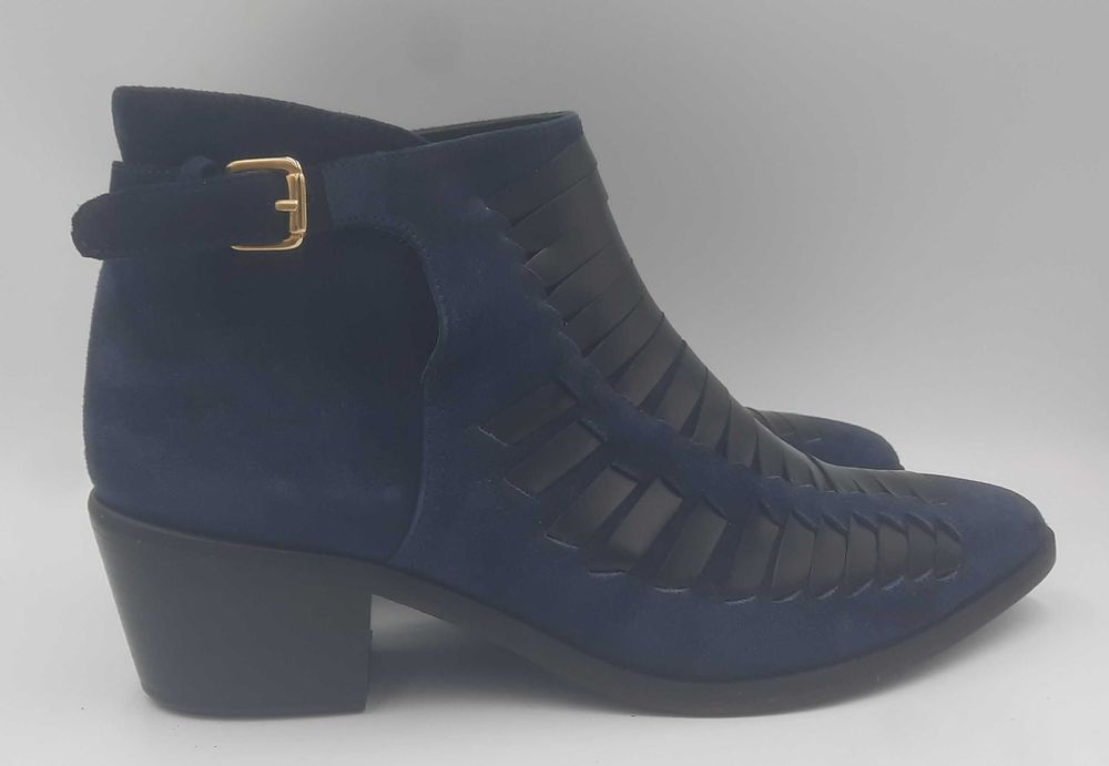 Botine lux MYSUELLY Paris noi handmade piele naturala integral 40