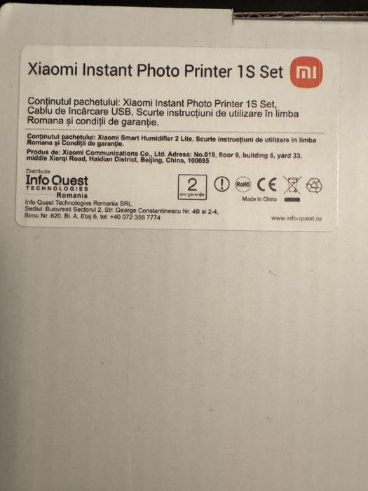 Imprimanta foto Xiaomi Instant Photo Printer