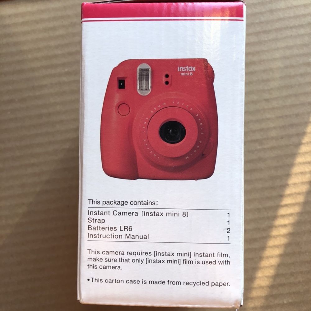 Aparat foto Fujifilm Instax Mini 8, rosu, sigilat, transport inclus