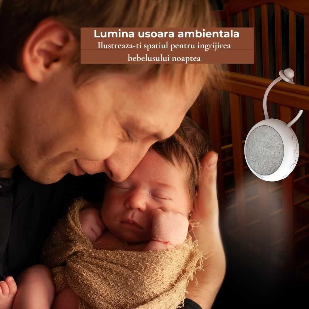 Aparat lumina de veghe cu sunete stimulare somn, 10 sunete de adormire