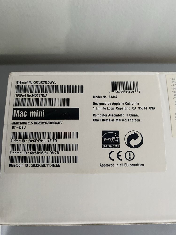 Mac mini apple intel Core i5