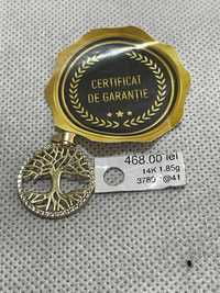 (Ag41) Medalion aur 14K, b3780