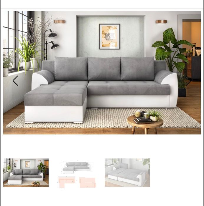 !!! Сив ъглов диван !!!