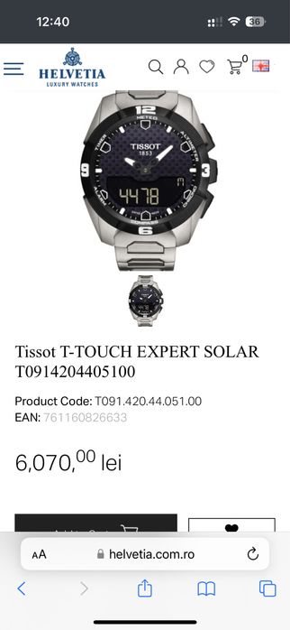 Tissot T Touch Expert Solar full titanium