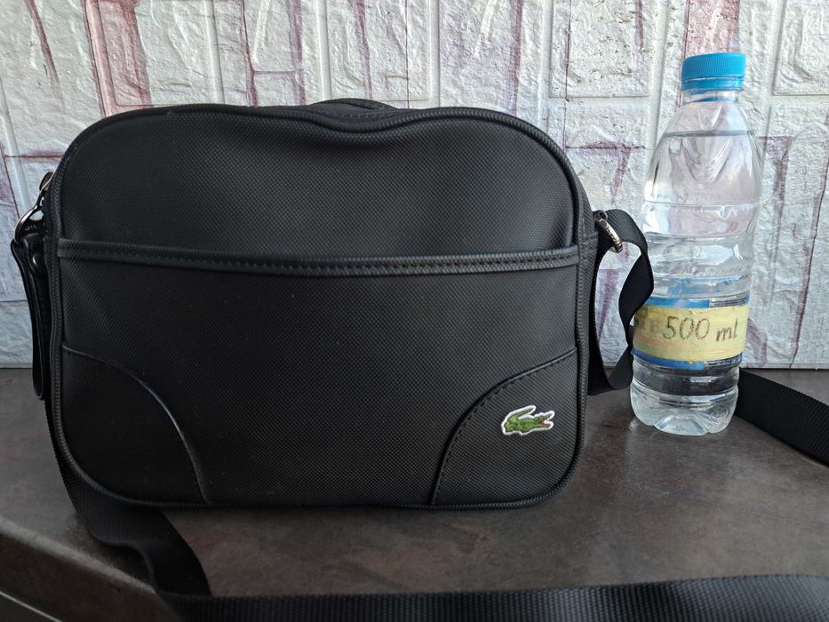 дамска,мъжка чанта,Lacoste малка черна чантичка,лакоста