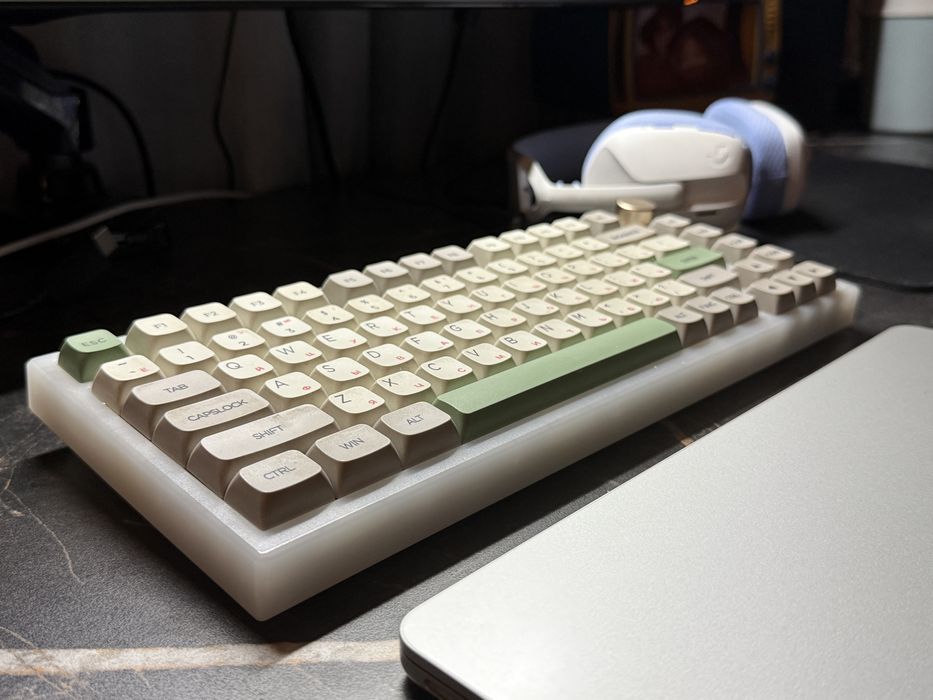 Кастомная клавиатура Akko Cream Yellow Pro v3