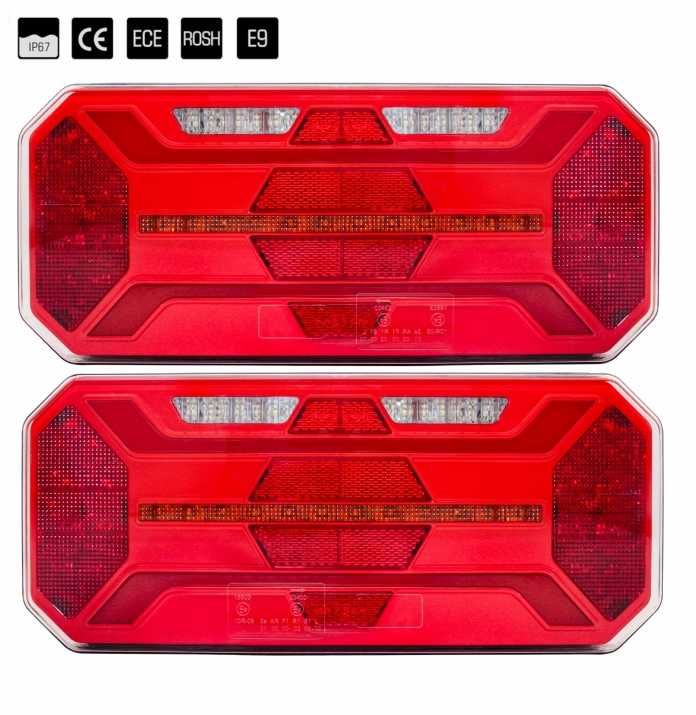 Комплект 30 см LED Стопове 12-24V за ремаркета каравани бусове камиони
