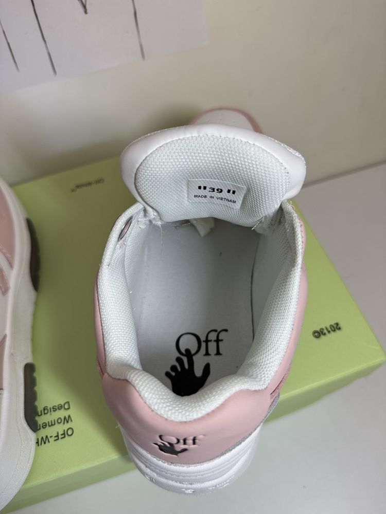 Adidasi Off-White Out Of Office Lace-Up Sneakers pink white