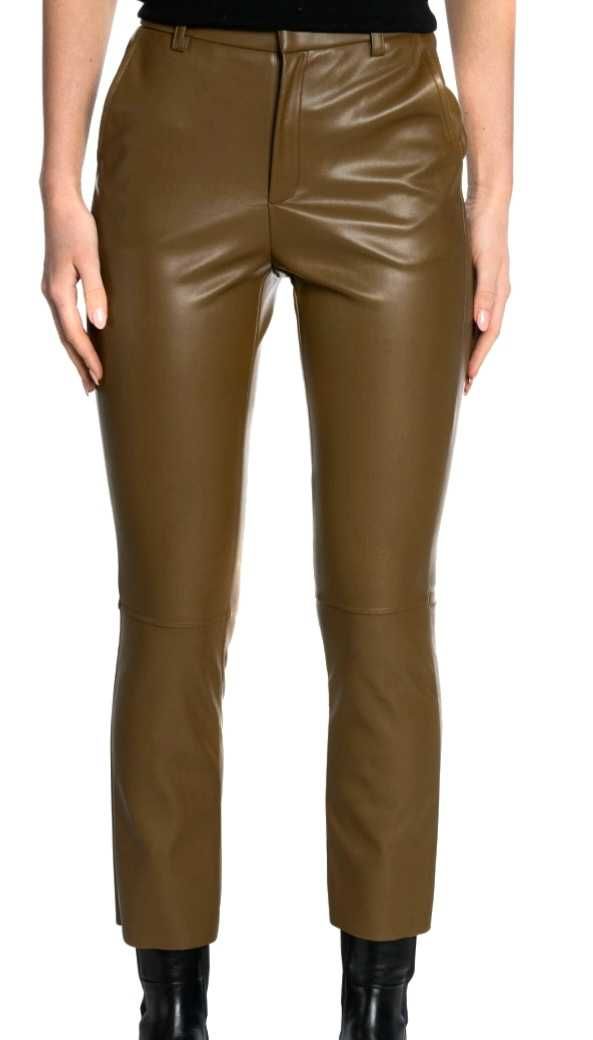 Pantaloni piele eco khaki Neo Noir