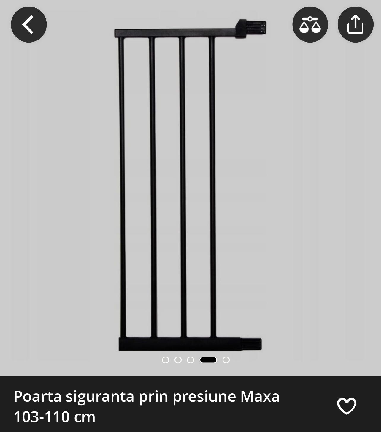 Poarta siguranta prin presiune Maxa SPRINGOS 103-110 cm