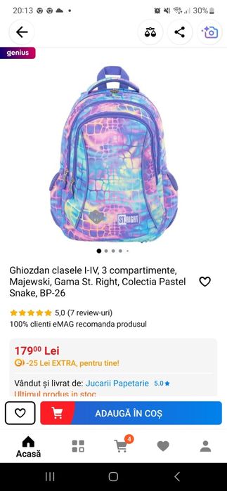 De vânzare lot ghiozdan și penar