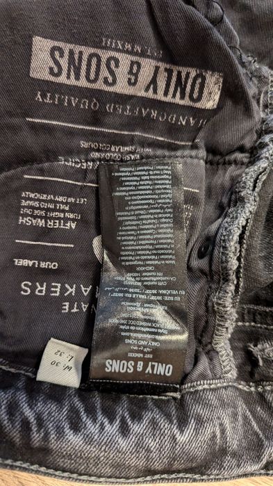 Мъжки черни дънки Only&Sons 30/32