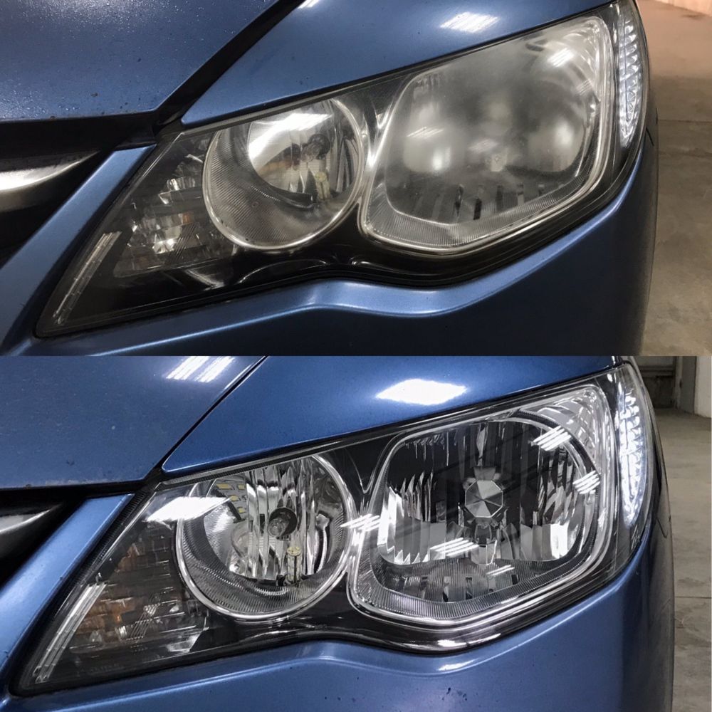 Полировка фар  регулировка фар ремонт фар установка bi led линз