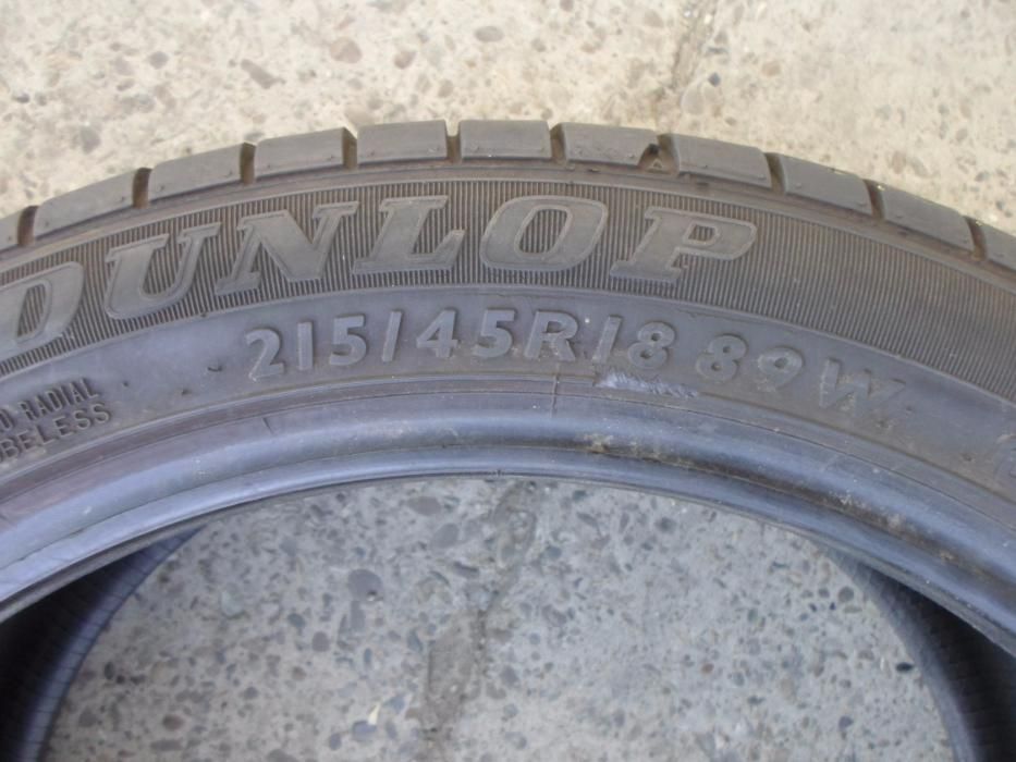 4 anvelope vara 215 45 18 dunlop  profil 7 mm