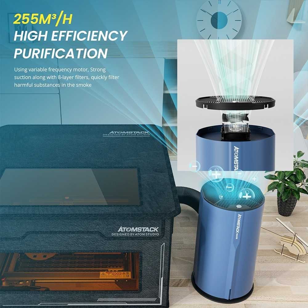 Продавам CNC лазерен гравир ACMER P2 33W с кутия, подобрения и екстри.