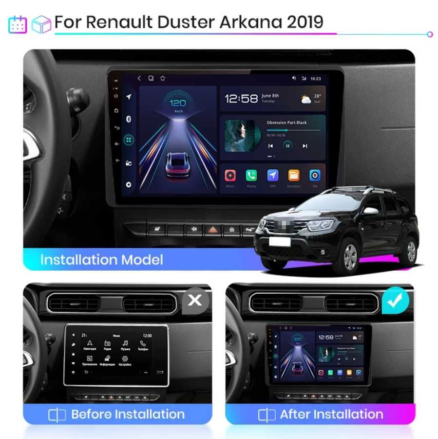 Navigatie Android 12 Dedicata Dacia Duster 2018-2021 , Carplay